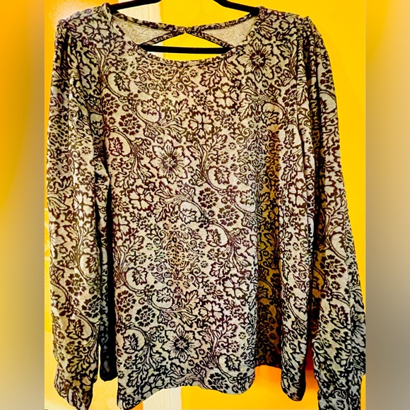 Ann Taylor LOFT women’s blouse, black & gray. - Picture 1 of 6